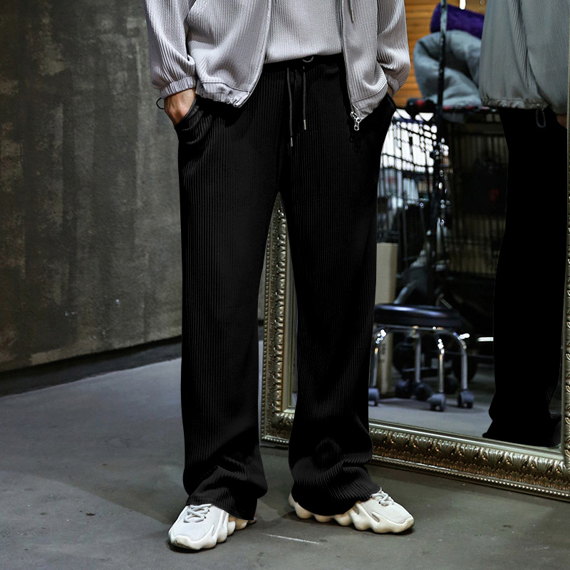 Men's vertical striped casual sports fashion trousers