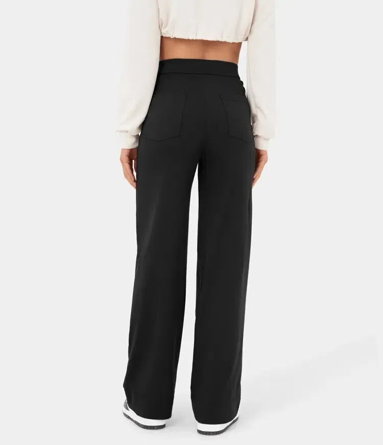 🔥Last Day 49% OFF🔥High Waisted Button Multiple Pockets Straight Leg Casual Pants