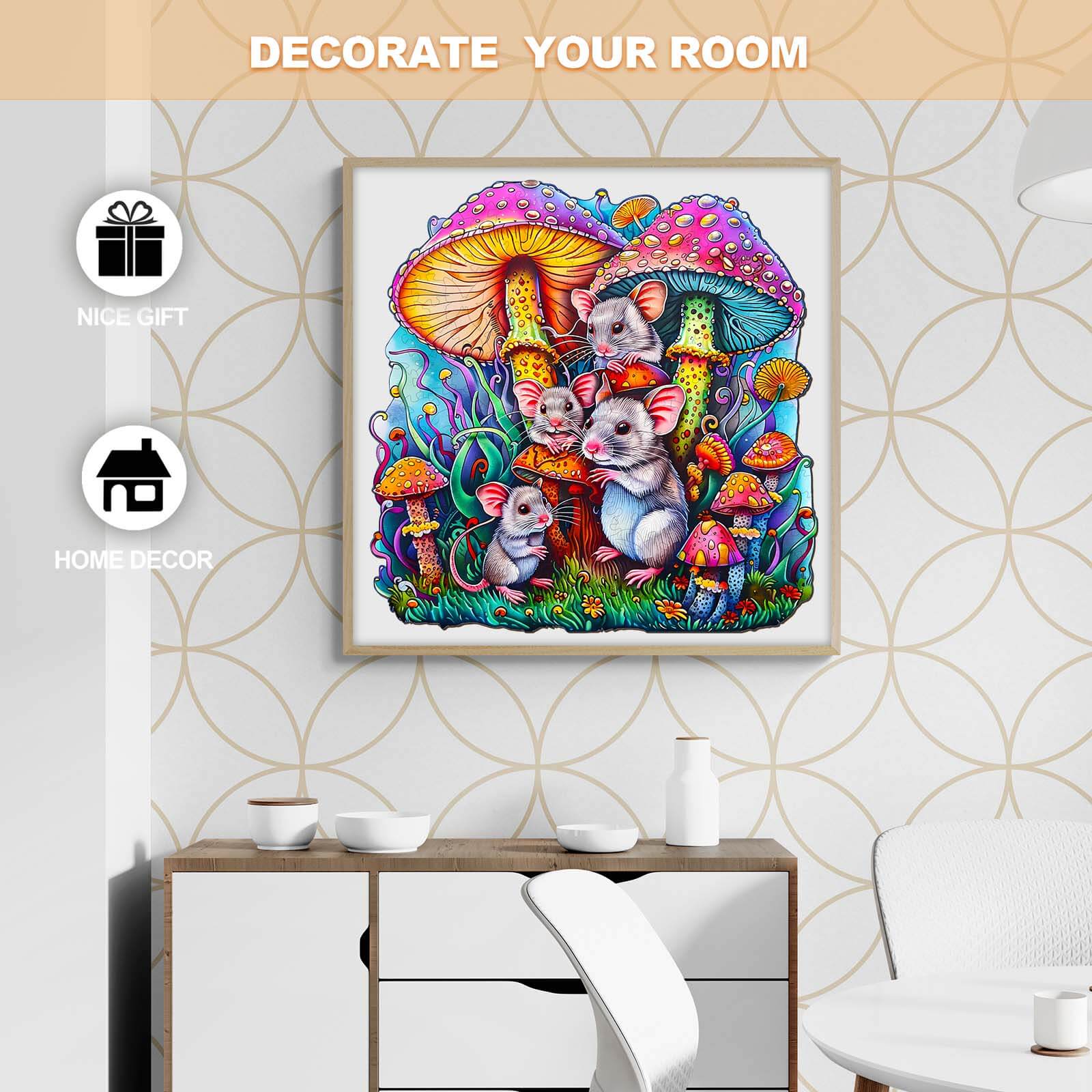 Mouse Family Wooden Jigsaw Puzzle