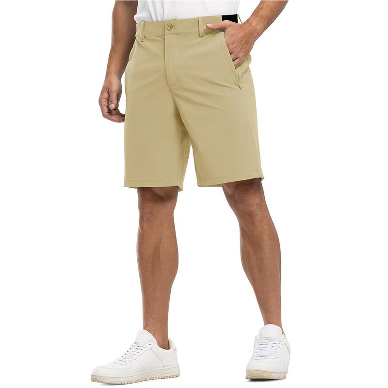 Men’s 9” Quick-Dry Stretch Golf & Work Shorts – Lightweight Casual Shorts with 3 Pockets