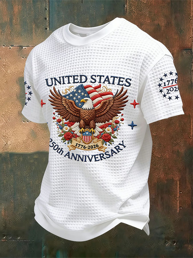 Men'S 250Th Anniversary Celebration Printed T-Shirt For American Independence Day