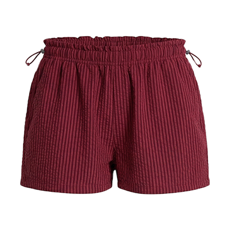 Women's Striped Seersucker Bungee Shorts, 2