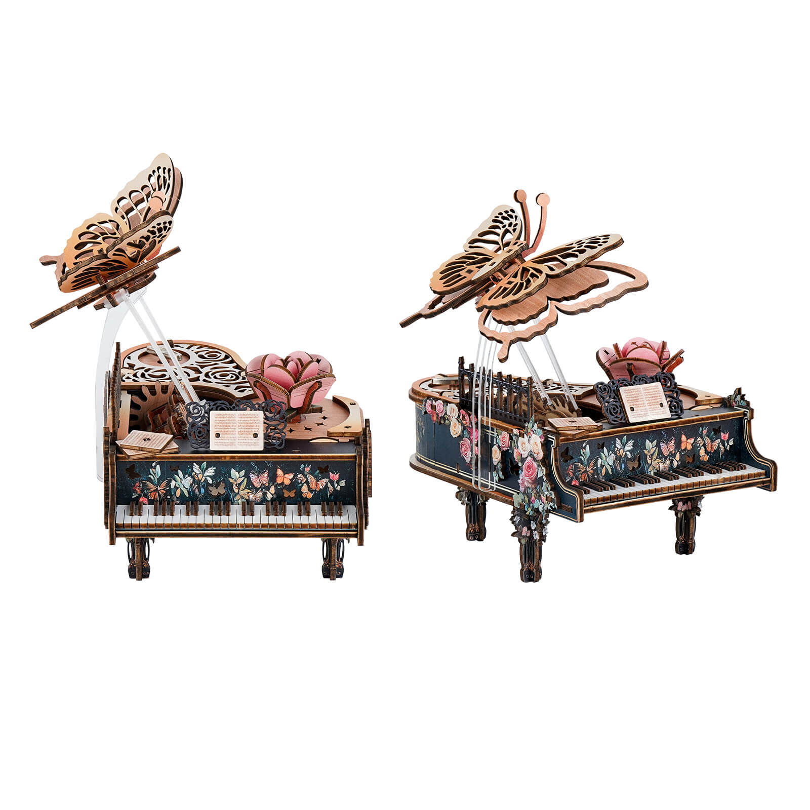 Floral Waltz â€“ DIY Wooden Music Box, 3D Puzzle Craft Kit