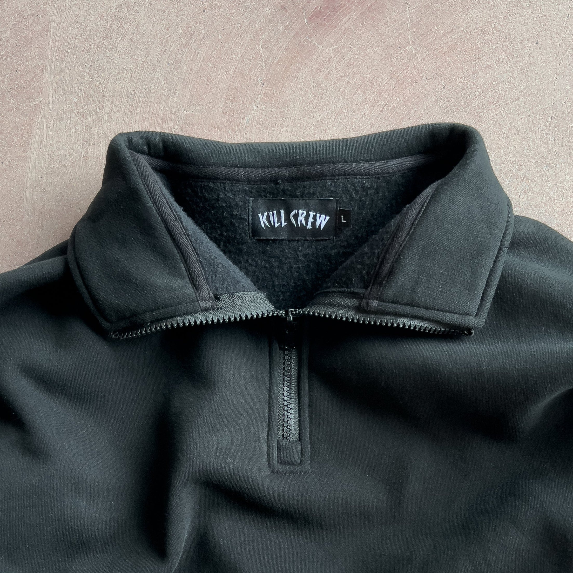KILL CREW LUX QUARTER ZIP UP - BLACKOUT