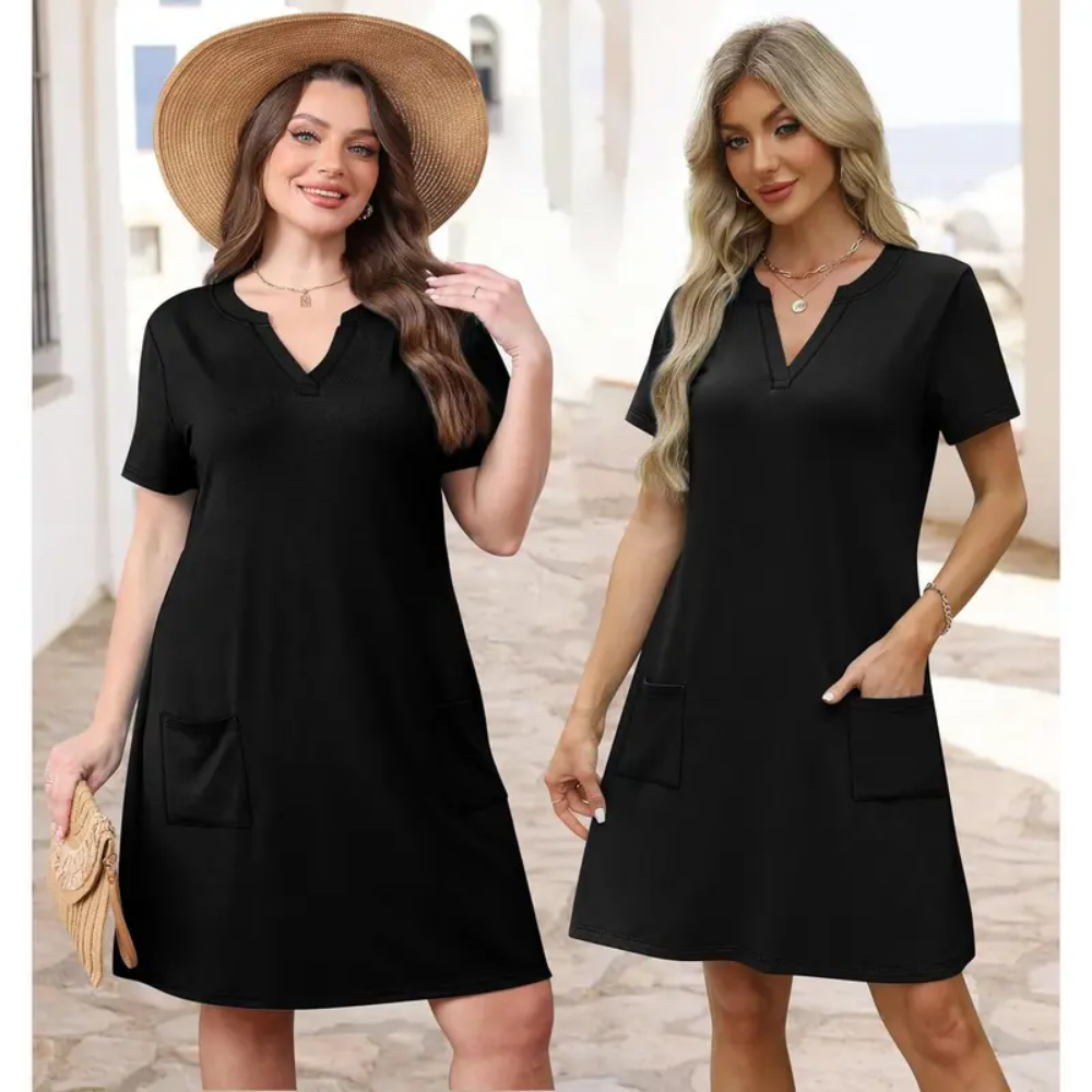 🔥 Summer Dress Dresses for Women 2026 Casual Summer V Neck With pockets