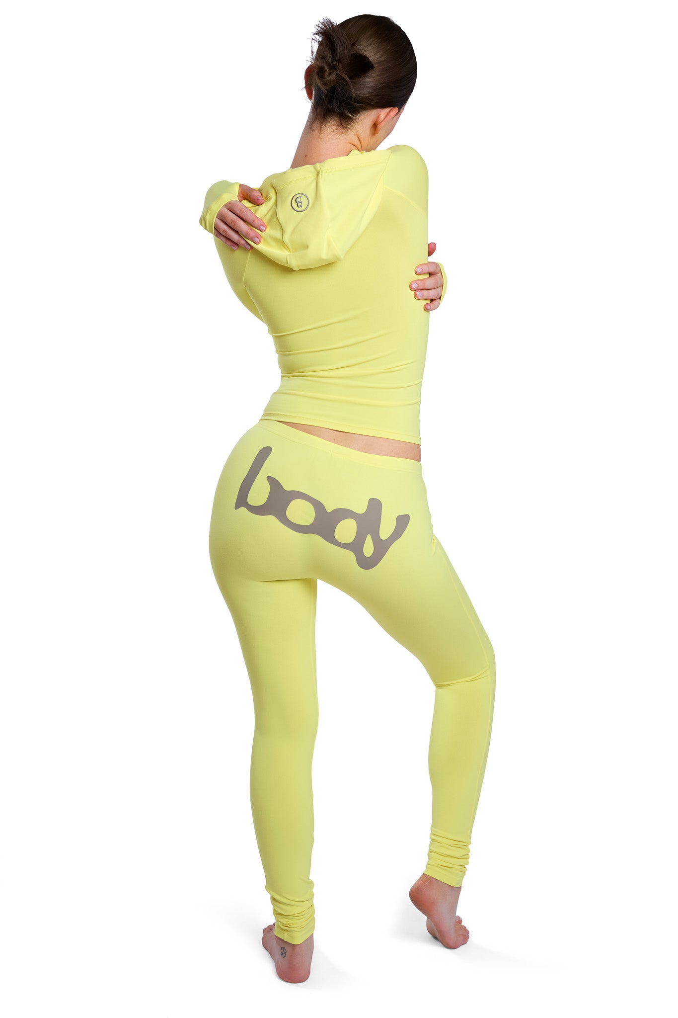 BASICS ULTRA LOW-RISE LEGGINGS 2.0 (CANARY YELLOW/TAUPE)