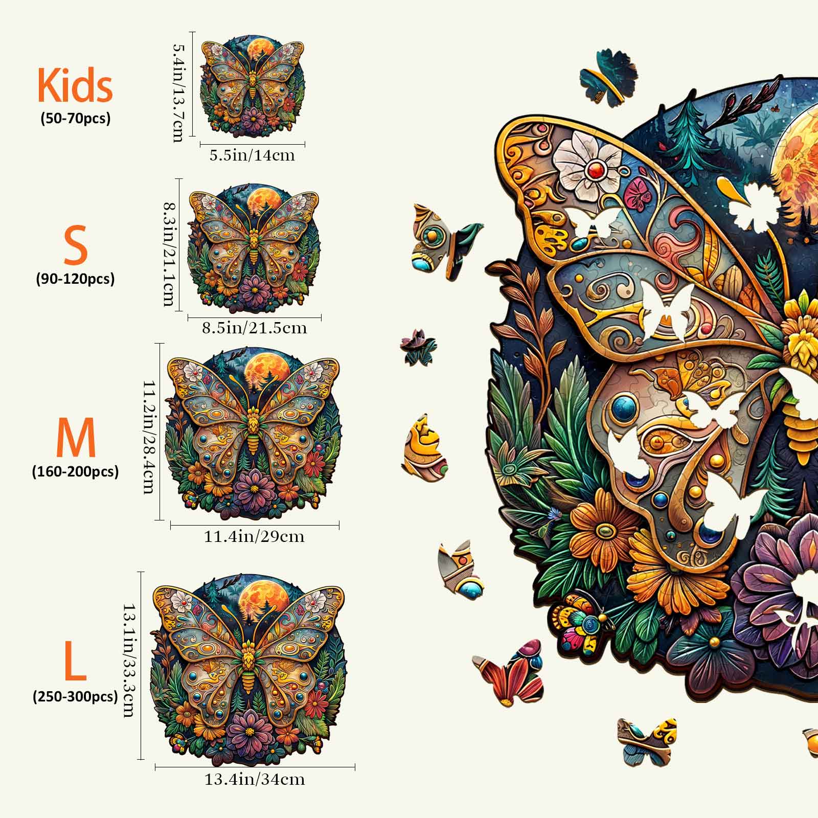 Ancient Butterfly-1 Wooden Jigsaw Puzzle