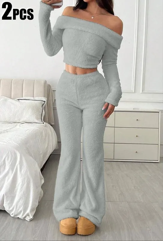 🔥Autumn and winter women's soft plush suit