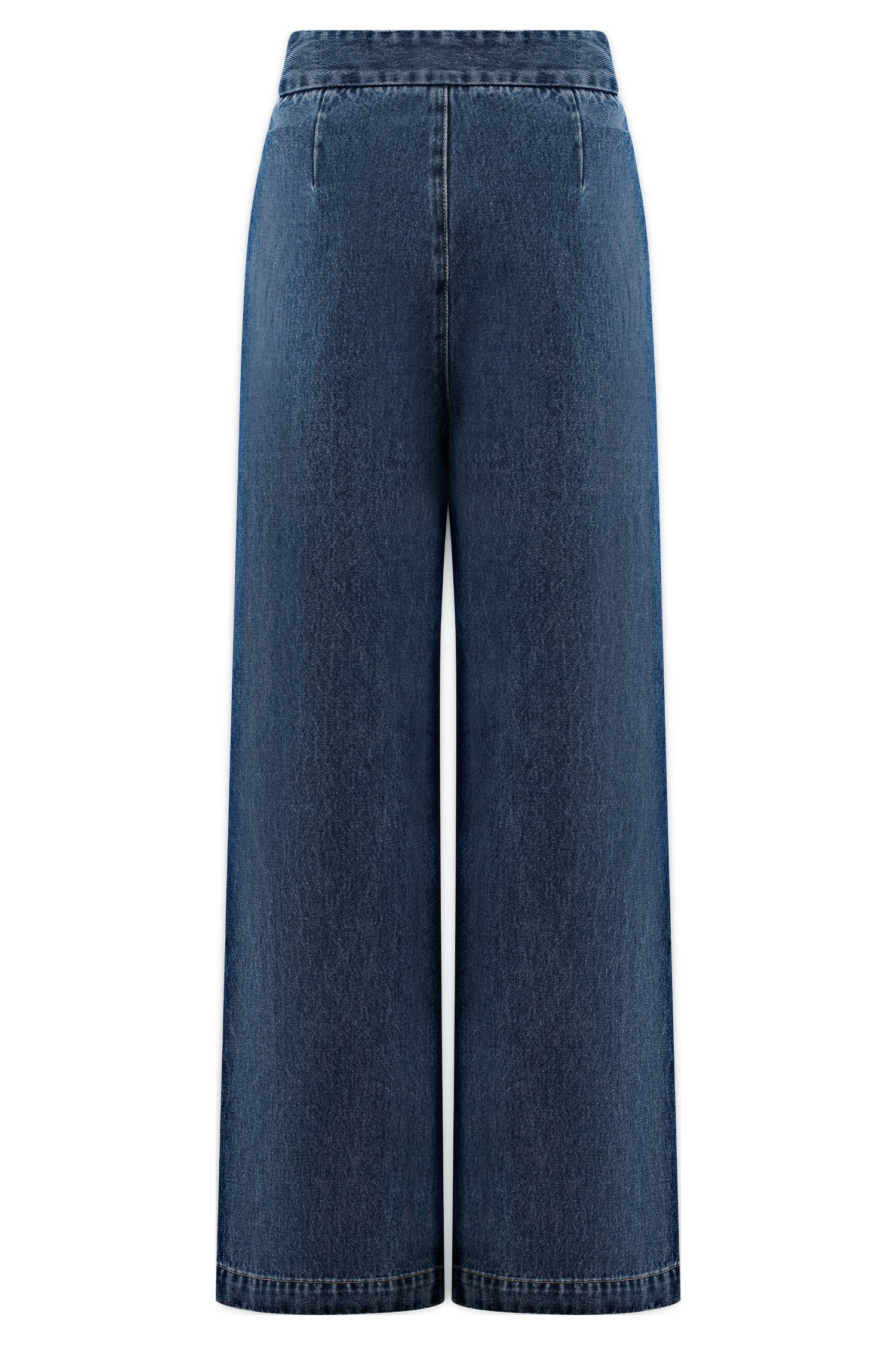 Blue Wide Leg Denim Jeans