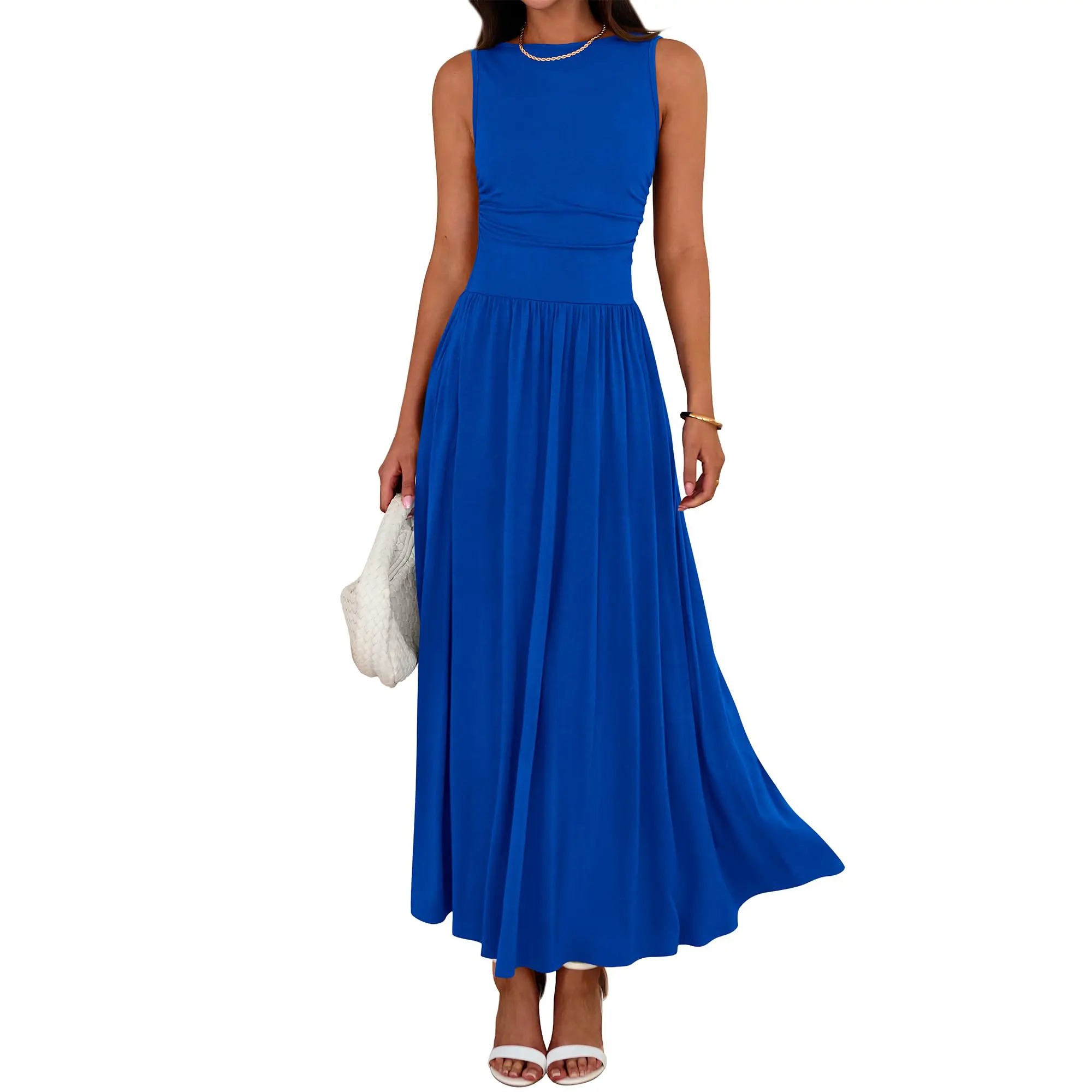 Women's Ruched Maxi Sundress