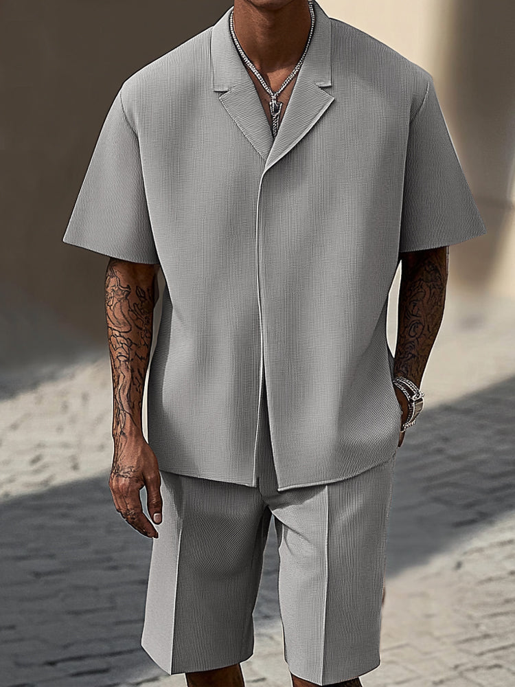 Stylish Refined Textured Casual Set