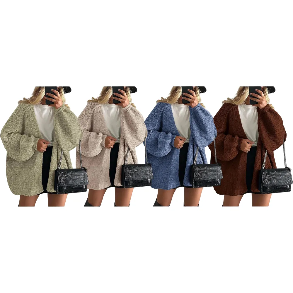 Women's Oversized Camel Cardigan