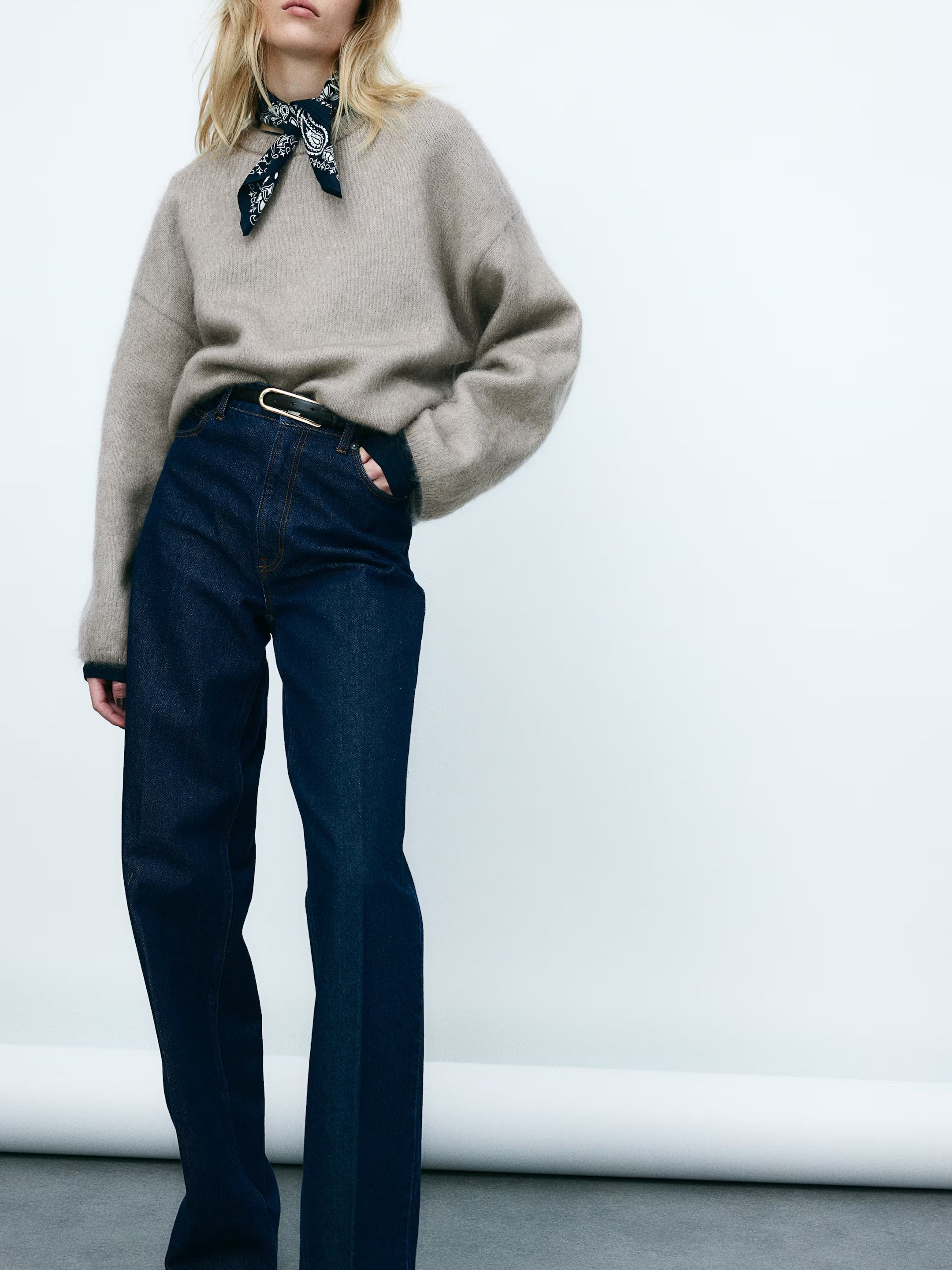 Cozy Knit Sweater & Ruffled White Shorts Set