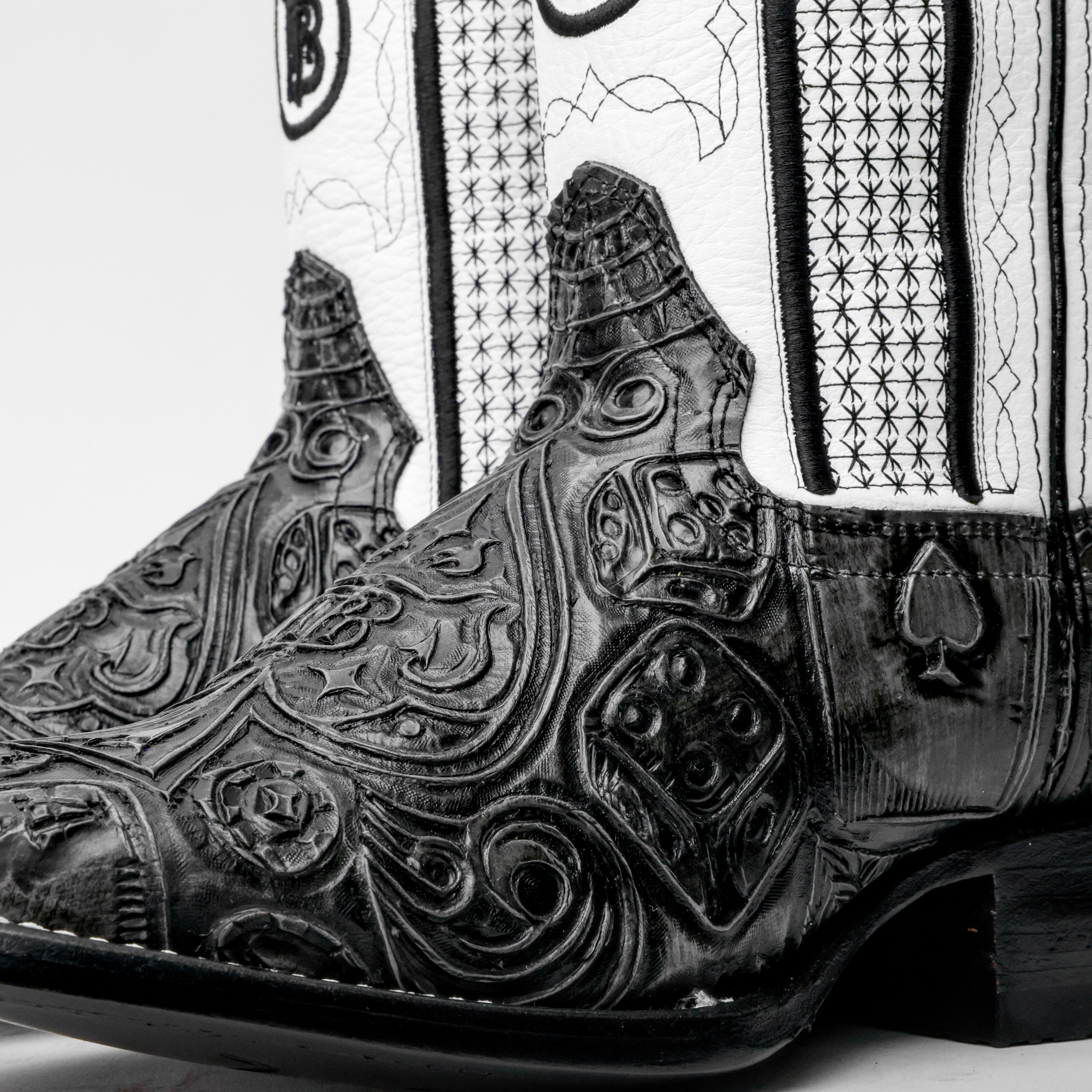 Ace Of Spades Grey/Black - Square Toe