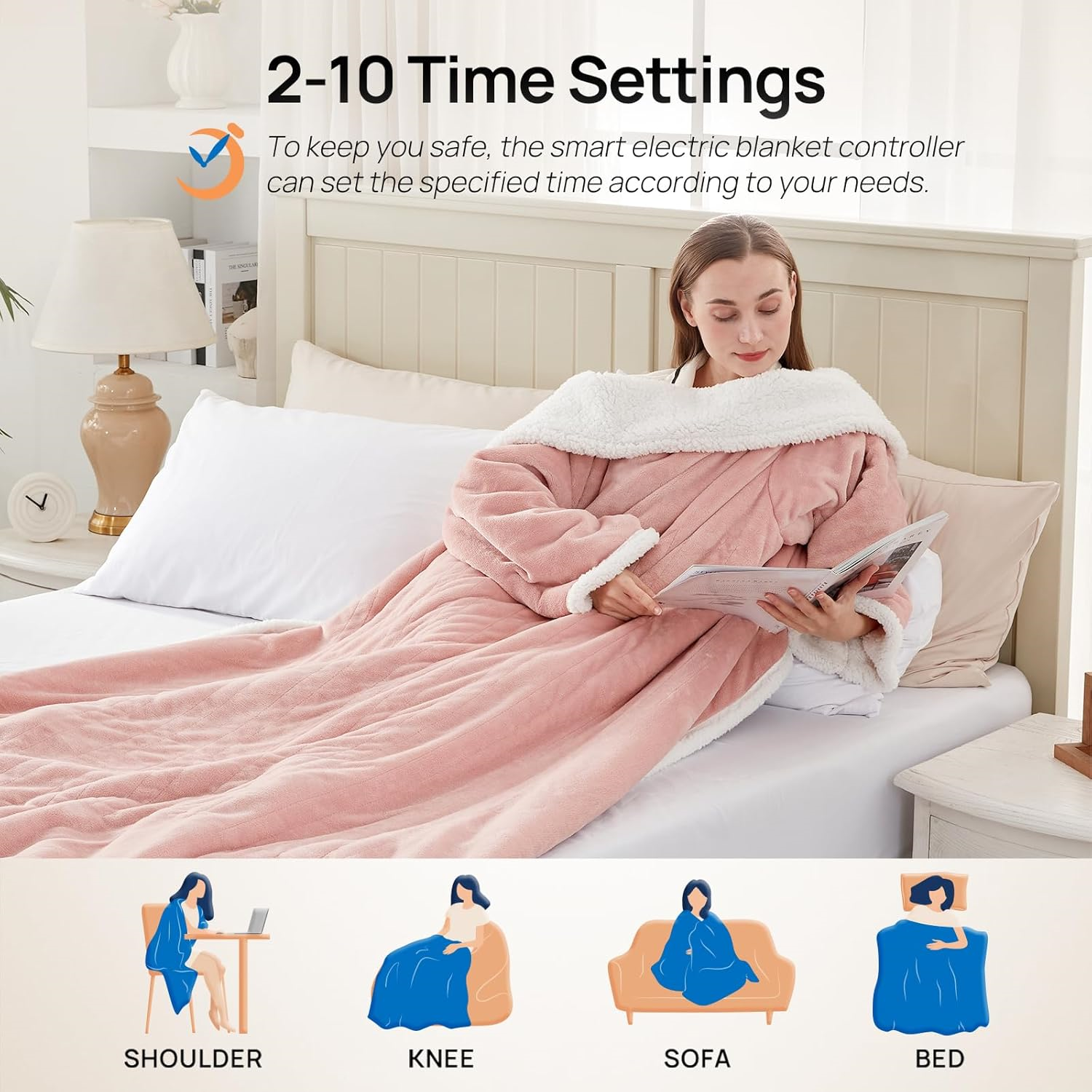 🎁CHRISTMAS PROMOTION-Wearable Electric Clothing With Sleeve And Foot Pockets 6 Heating Levels And Long Heating Times