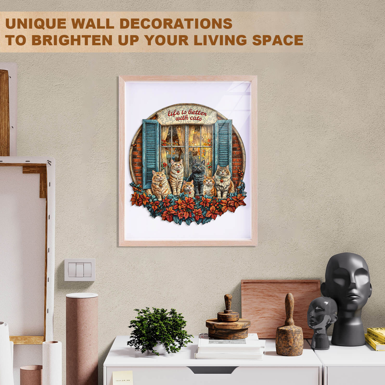 Serenade of Cats Wooden Jigsaw Puzzle