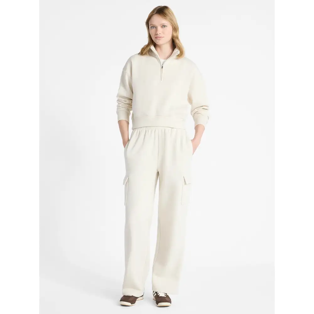 Women’s 2-Piece Set – Half Zip Sweatshirt & Wide Leg Pants