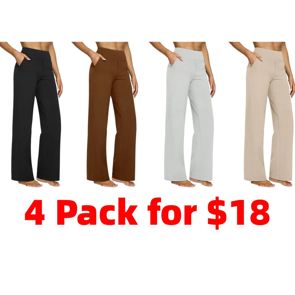 Women Loose High-Waist Business Casual Pants