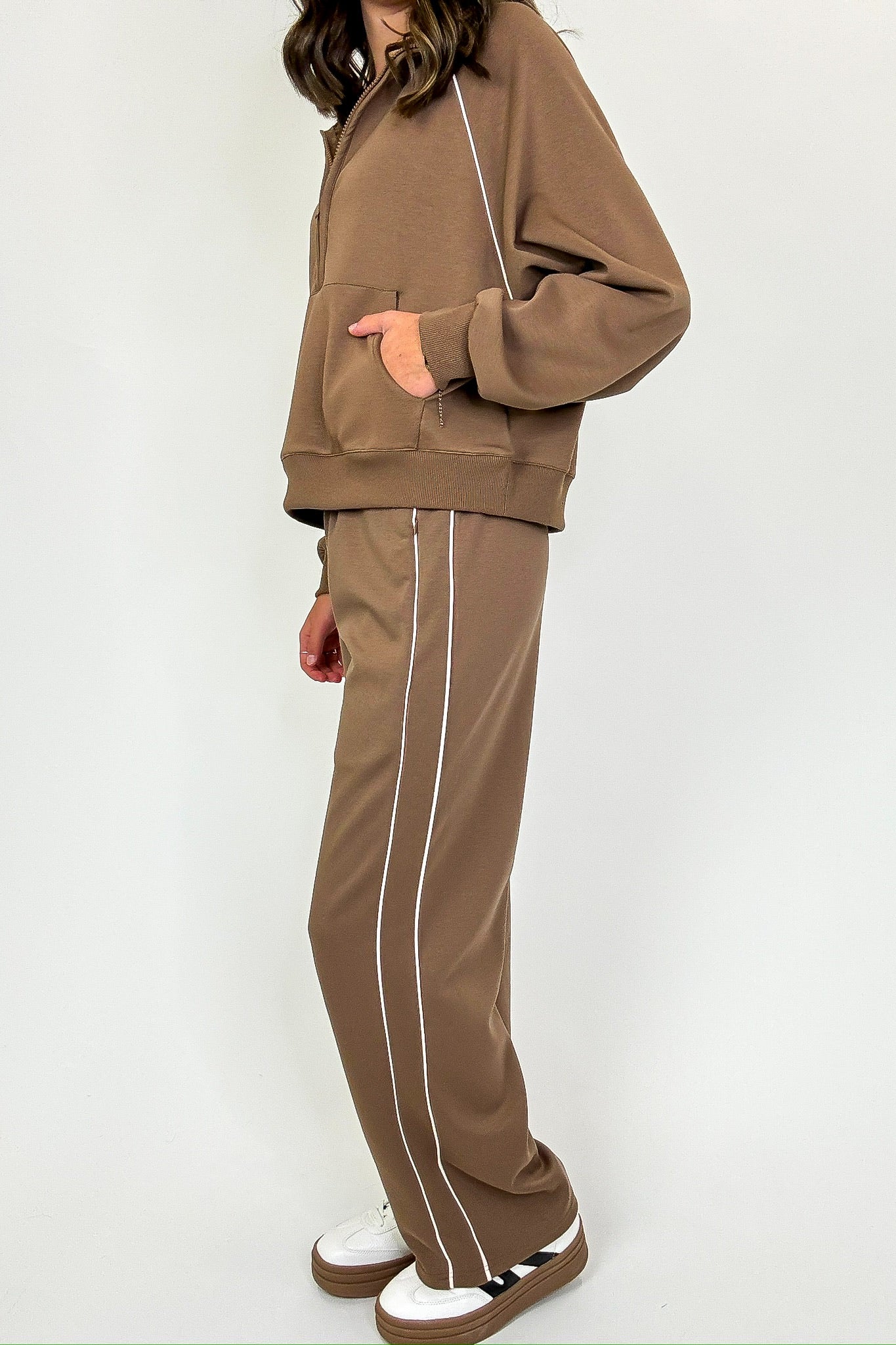 Trackline Wide Leg Knit Comfy Casual Sweat Pants