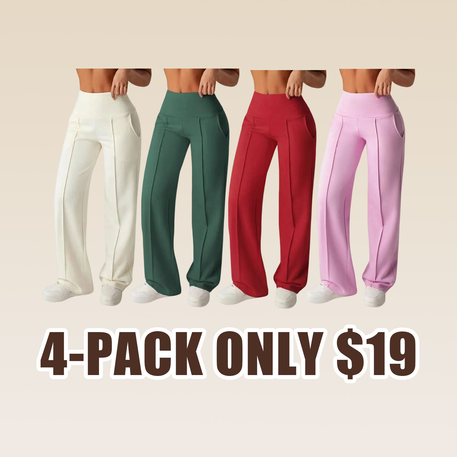 Women's Plain Loose Straight Leg Pants