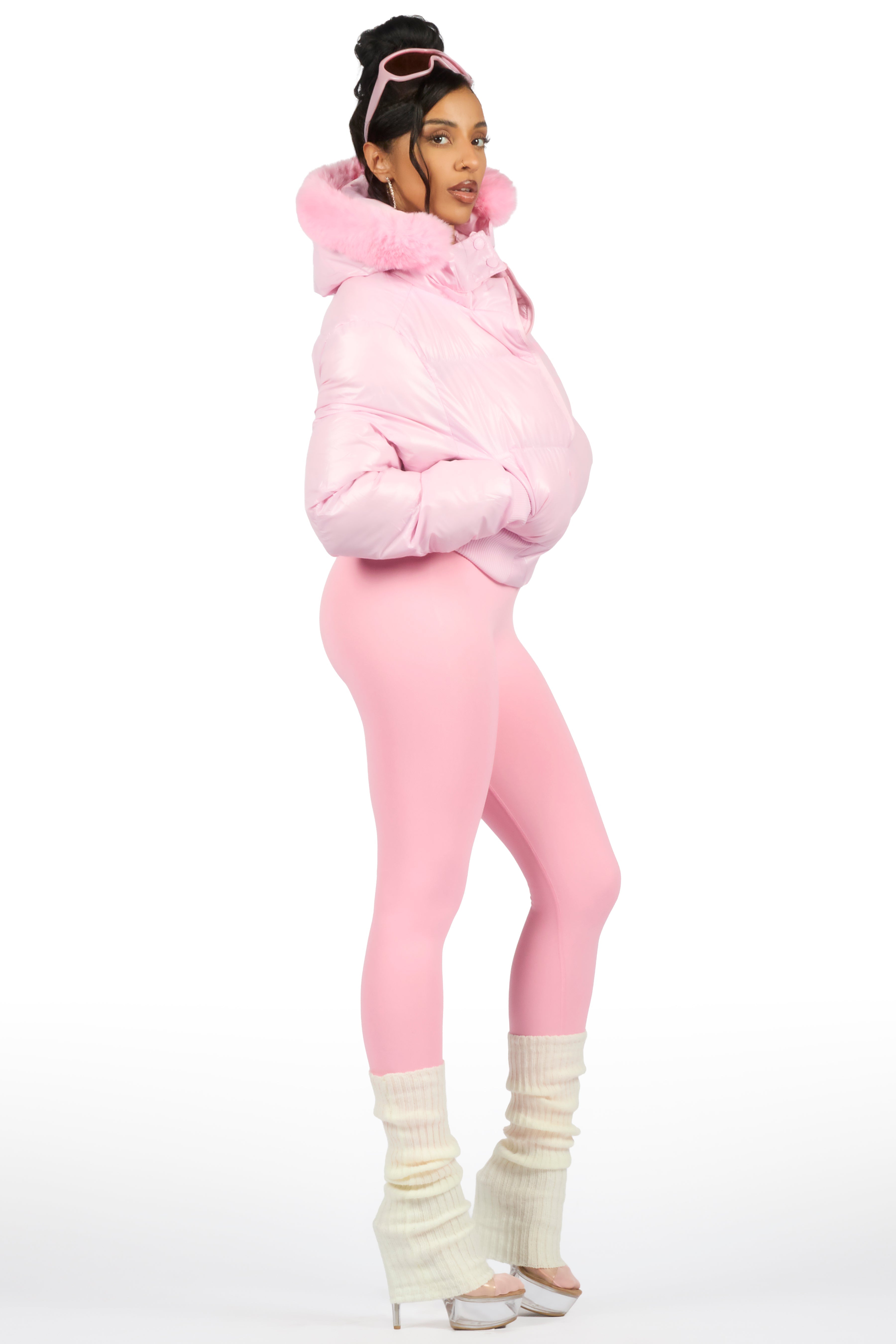 Moncia Pink Puffer Jacket