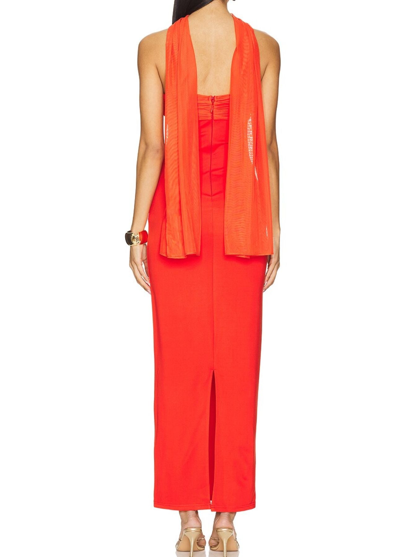 Ruched Tube Maxi Dress