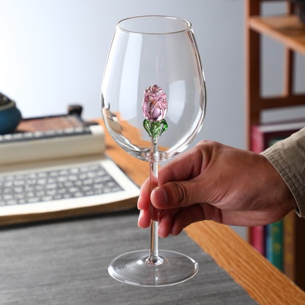 Rose Wine Glass