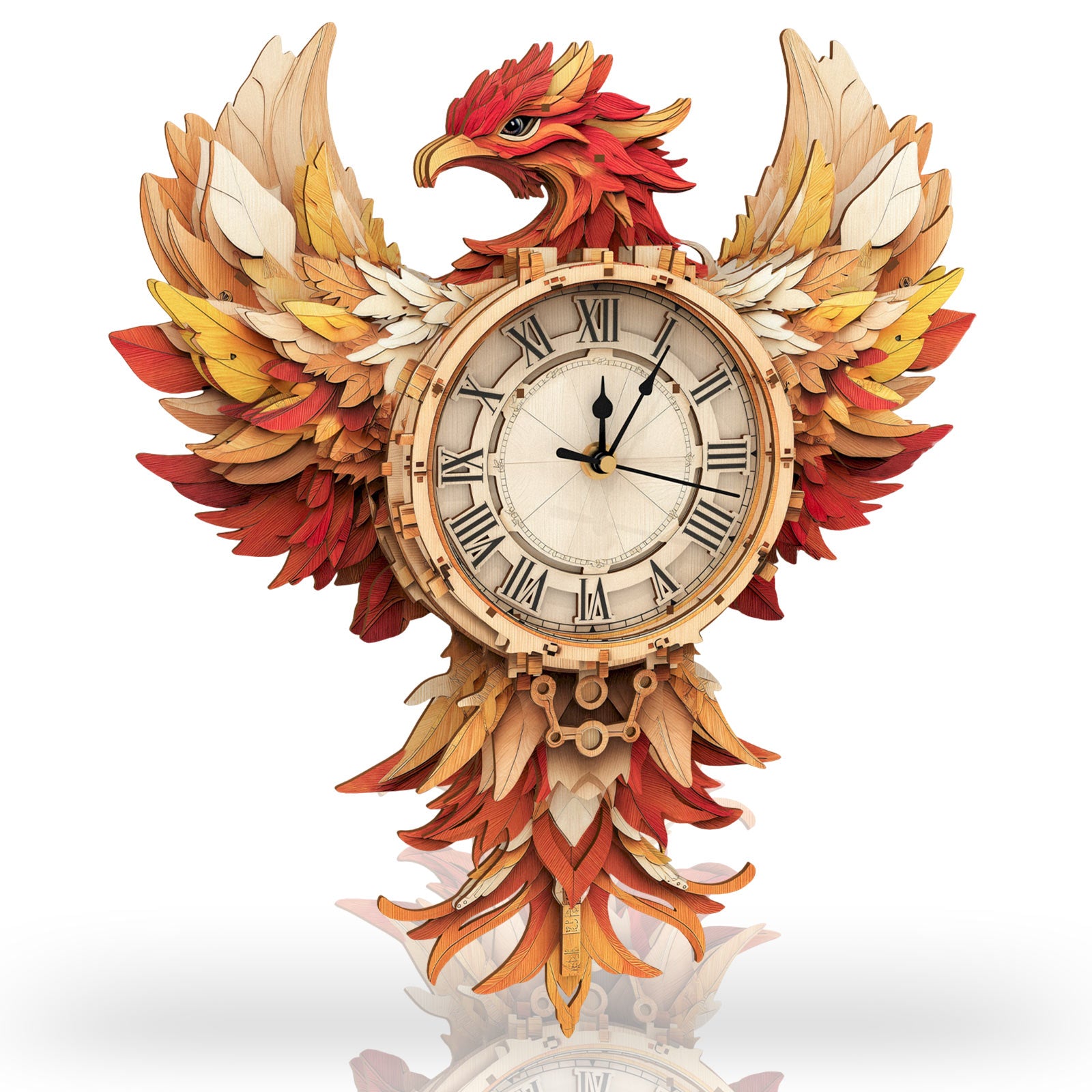 Phoenixâ€“ DIY Wooden Clock, 3D Puzzle Craft Kit
