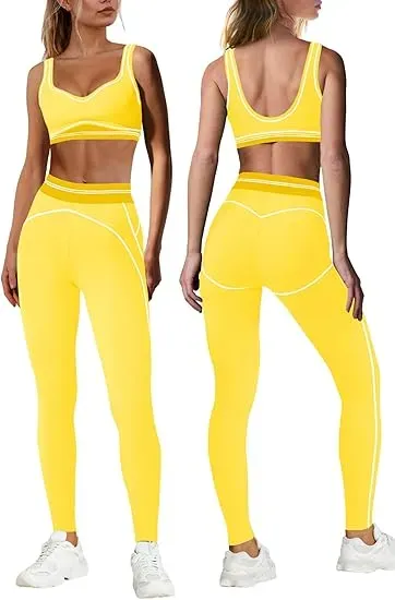 Women's 12-Pack Activewear Set — Sports Bras & Butt-Lifting Leggings for Workouts and Yoga