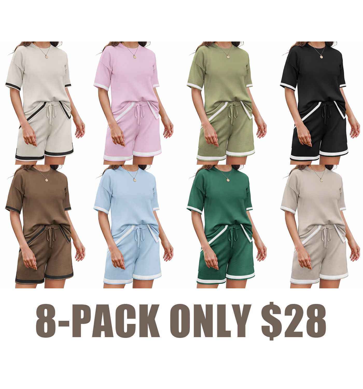 💖Women's Plus Size Knit Lounge Set – 2-Piece Casual Outfit