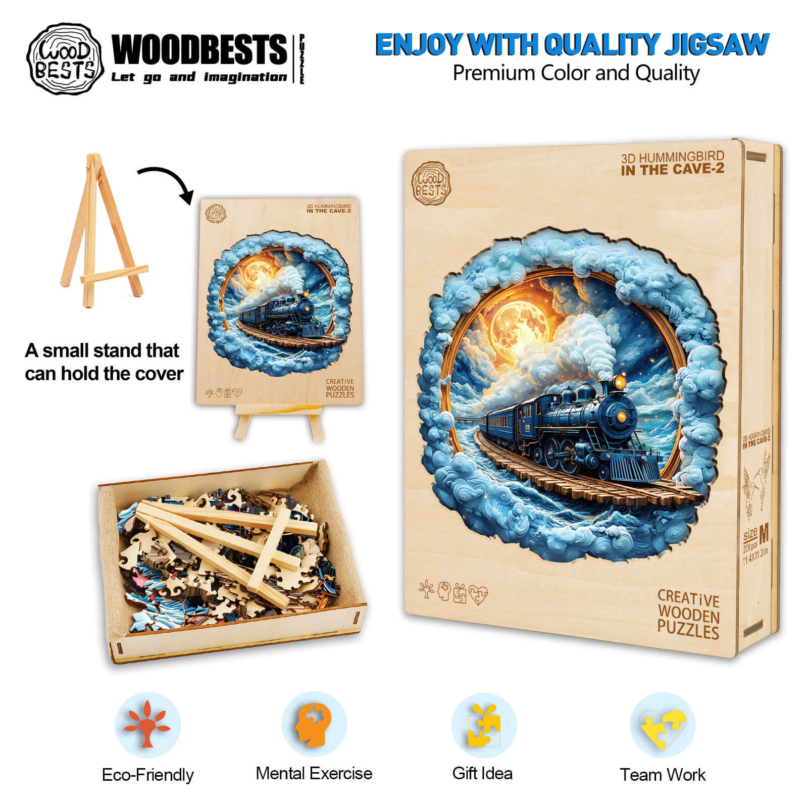 3D Moonlight Trajectory Wooden Jigsaw Puzzle
