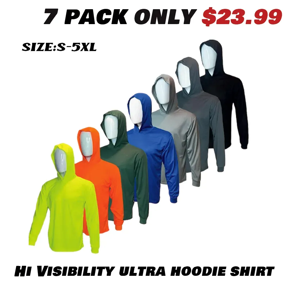 High Visibility Water Resistant Bomber Safety Jacket with Hoodie / Reflective Safety Sherpa Insulated Jacket