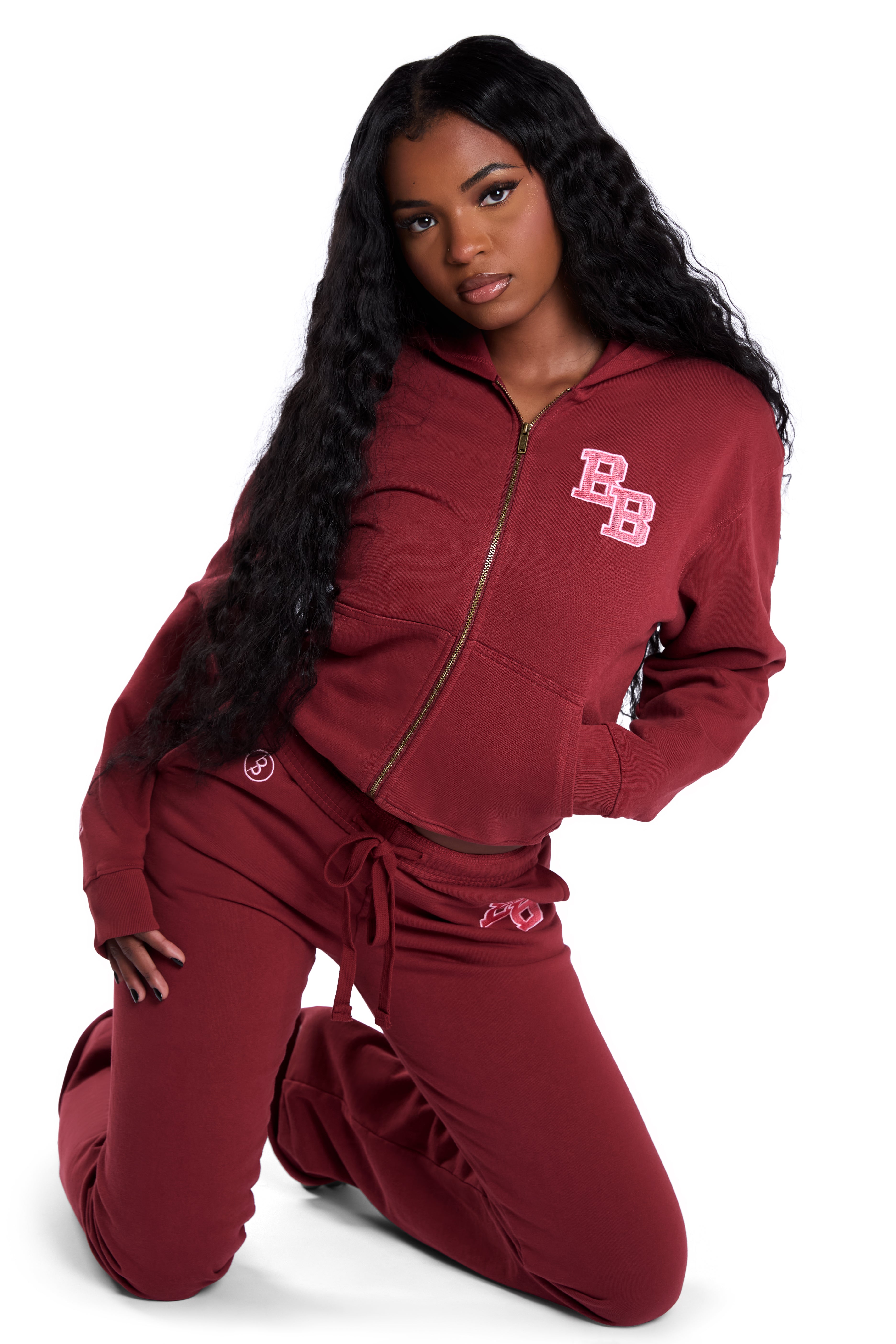BODY UNIVERSITY SWEATPANTS 2.0 (MAROON/PINK)