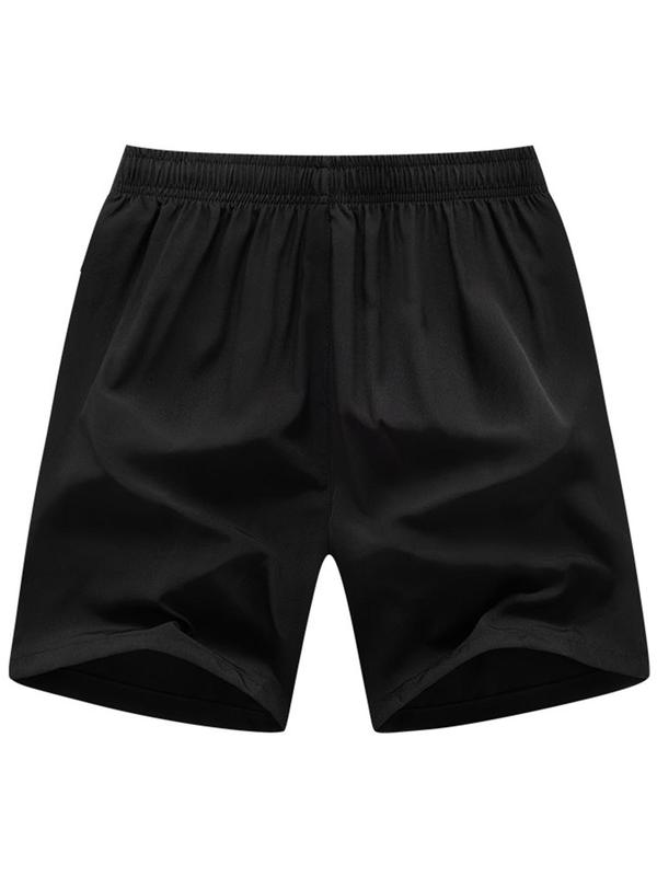 Men's Solid Color Zipper Pocket Athletic Shorts – Casual & Breathable Summer Wear