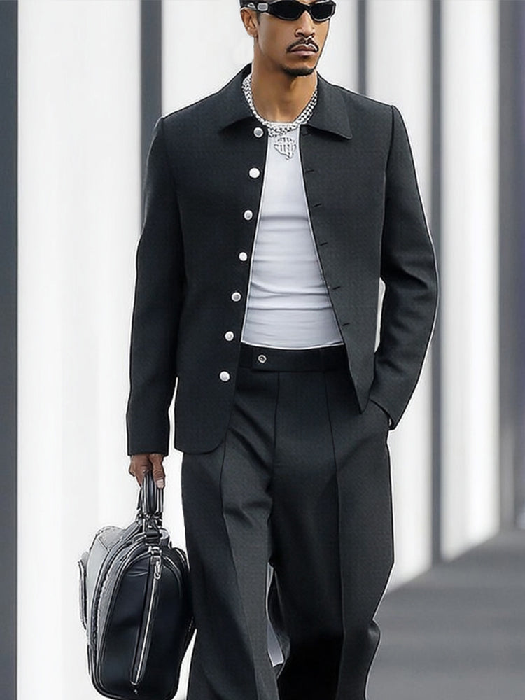 Fashion Wide-Leg Thin Suit Set