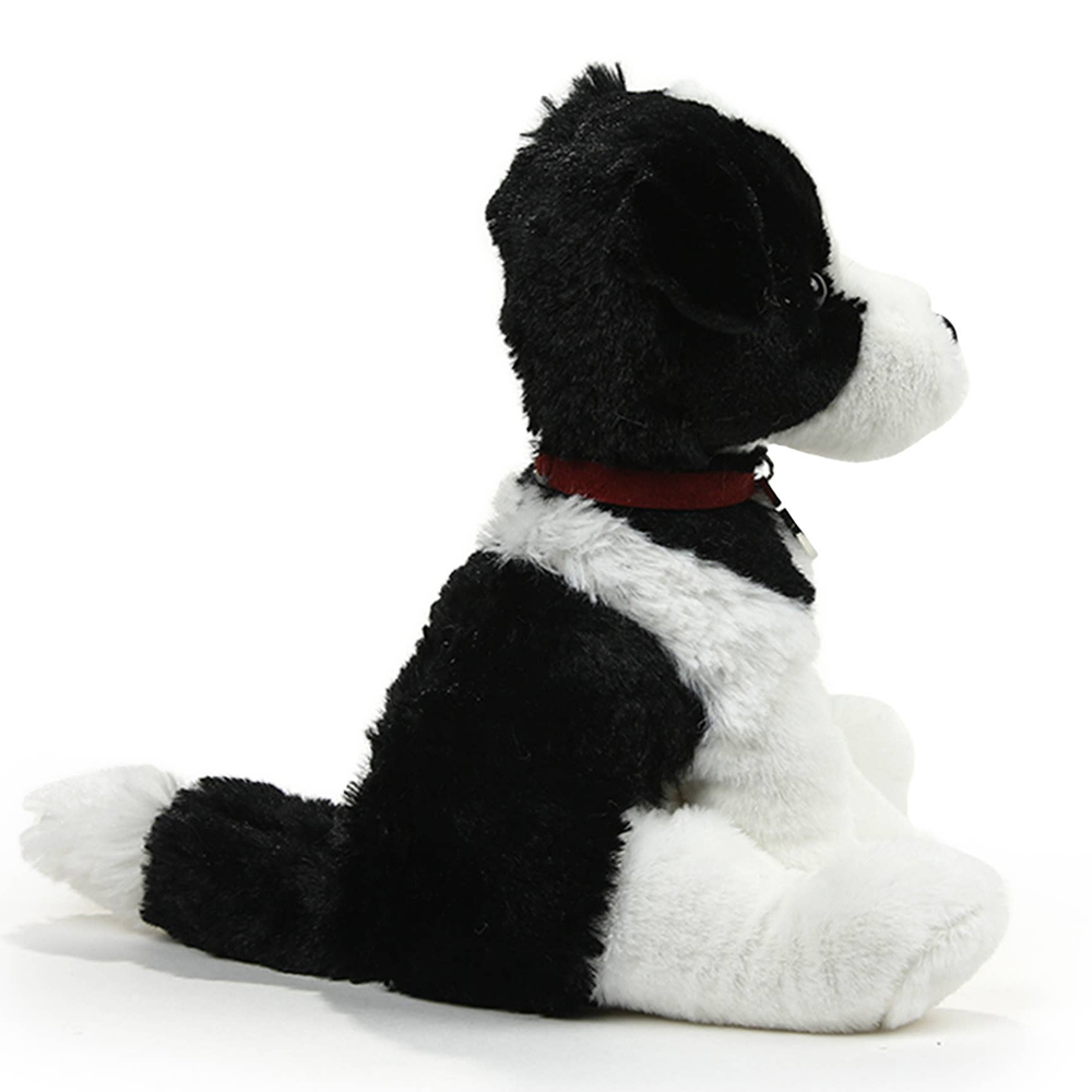 White Collie Dog Plush in Collar 8inch
