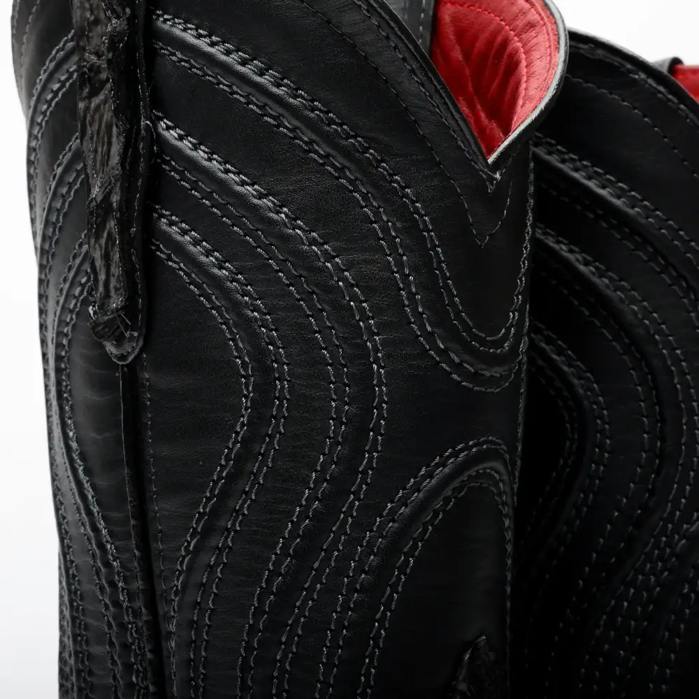 Grey Jumbo Pirarucu Leather Boots - Square Toe