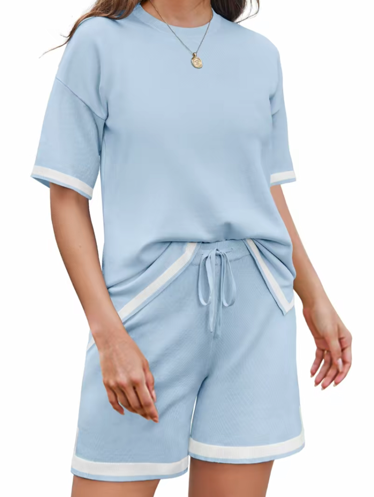 💖Women's Plus Size Knit Lounge Set – 2-Piece Casual Outfit