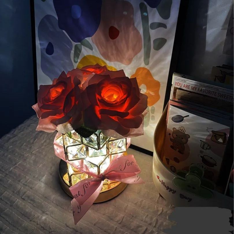 Rose Crystal Table Lamp