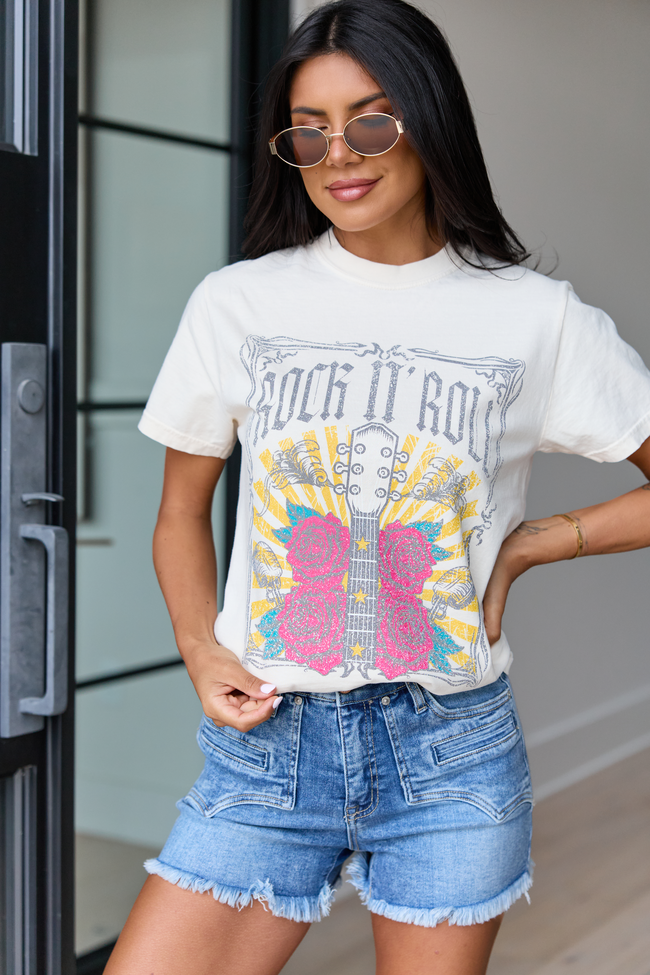 Rock N' Roll Ivory Graphic Tee