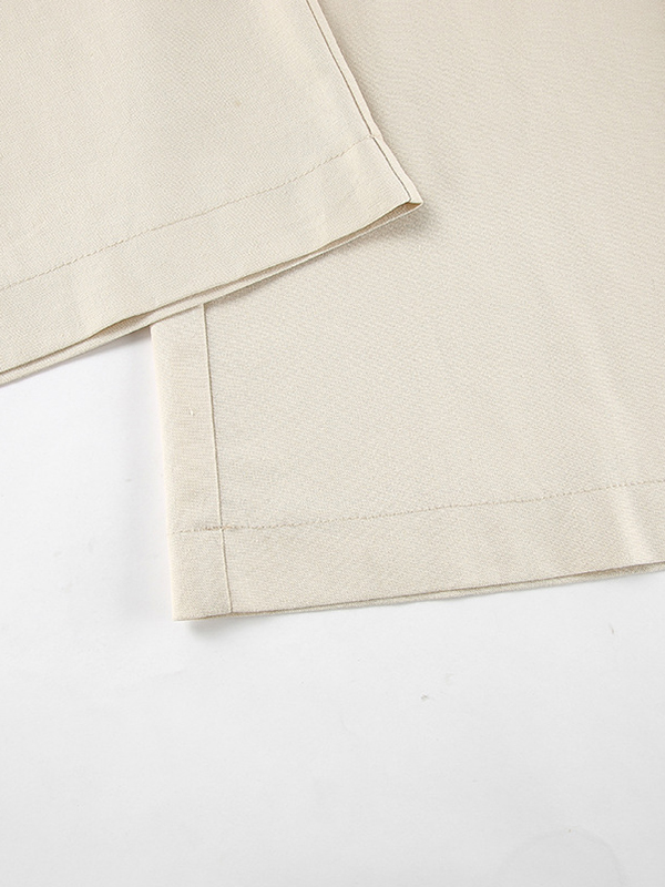 Solid Color Sleeveless Asymmetric Split-Joint  V-Neck Vest Tops +  Straight Leg Pants Suits Two Pieces Set