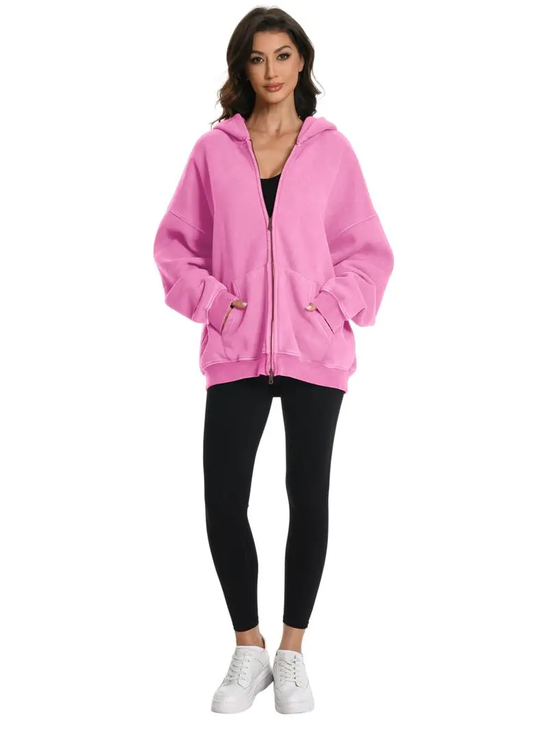 Unisex Oversized zip up hoodie