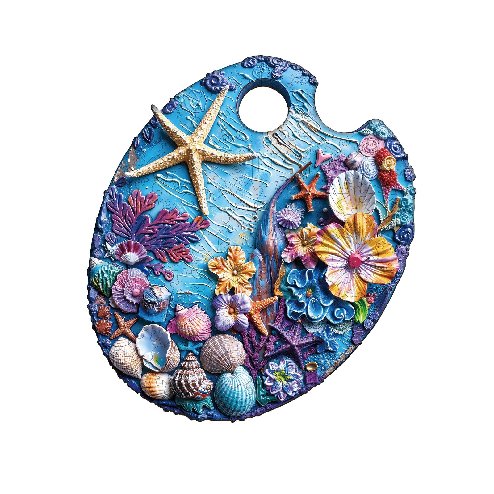 Blue Memory Wooden Jigsaw Puzzle