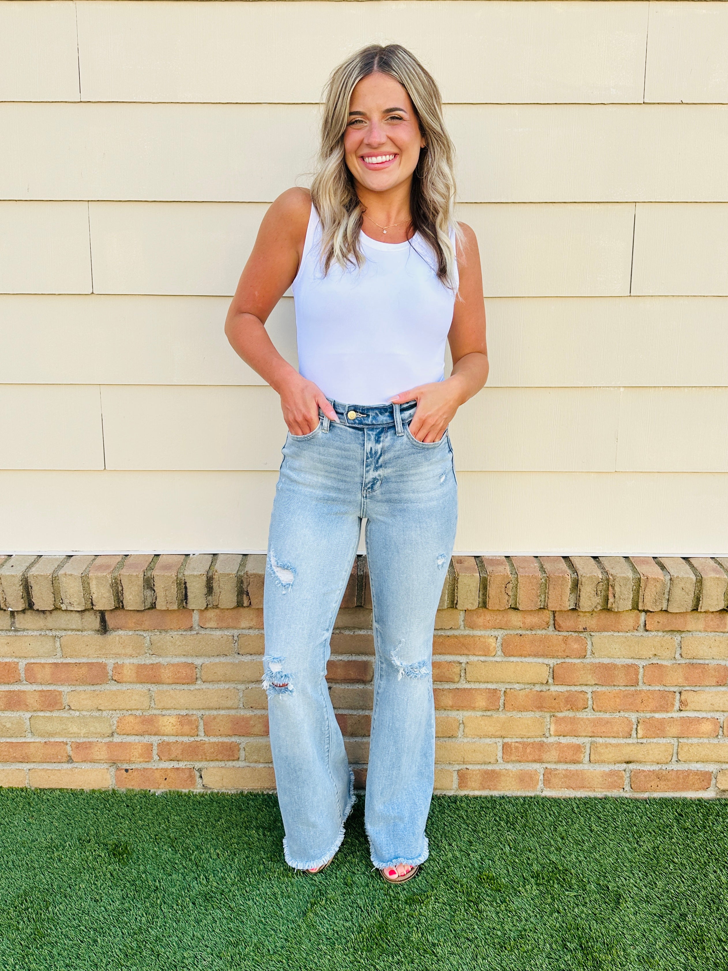 Judy Blue Look Good, Feel Better Flare Jeans