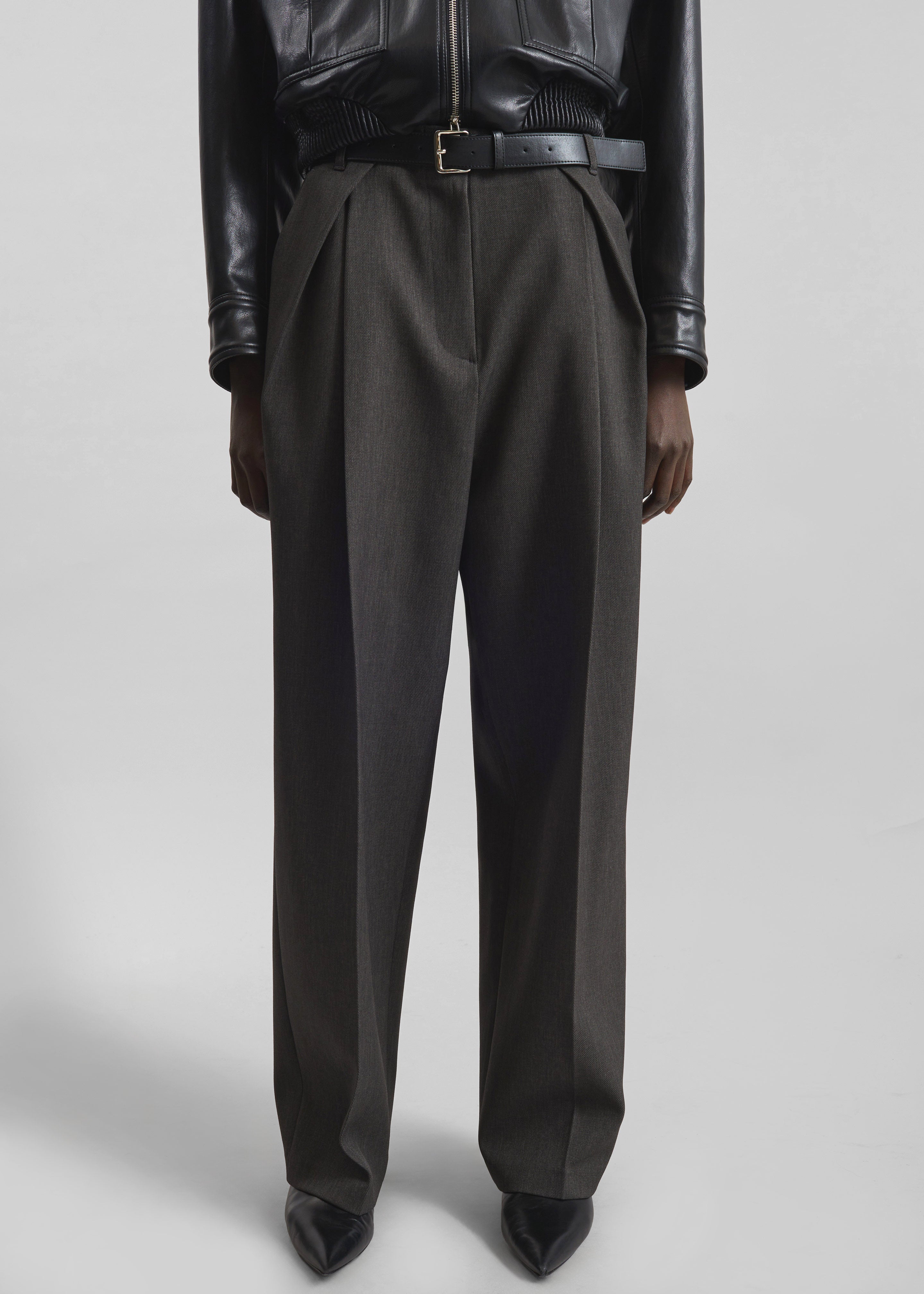 Blerick Belted Trousers - Dark Grey