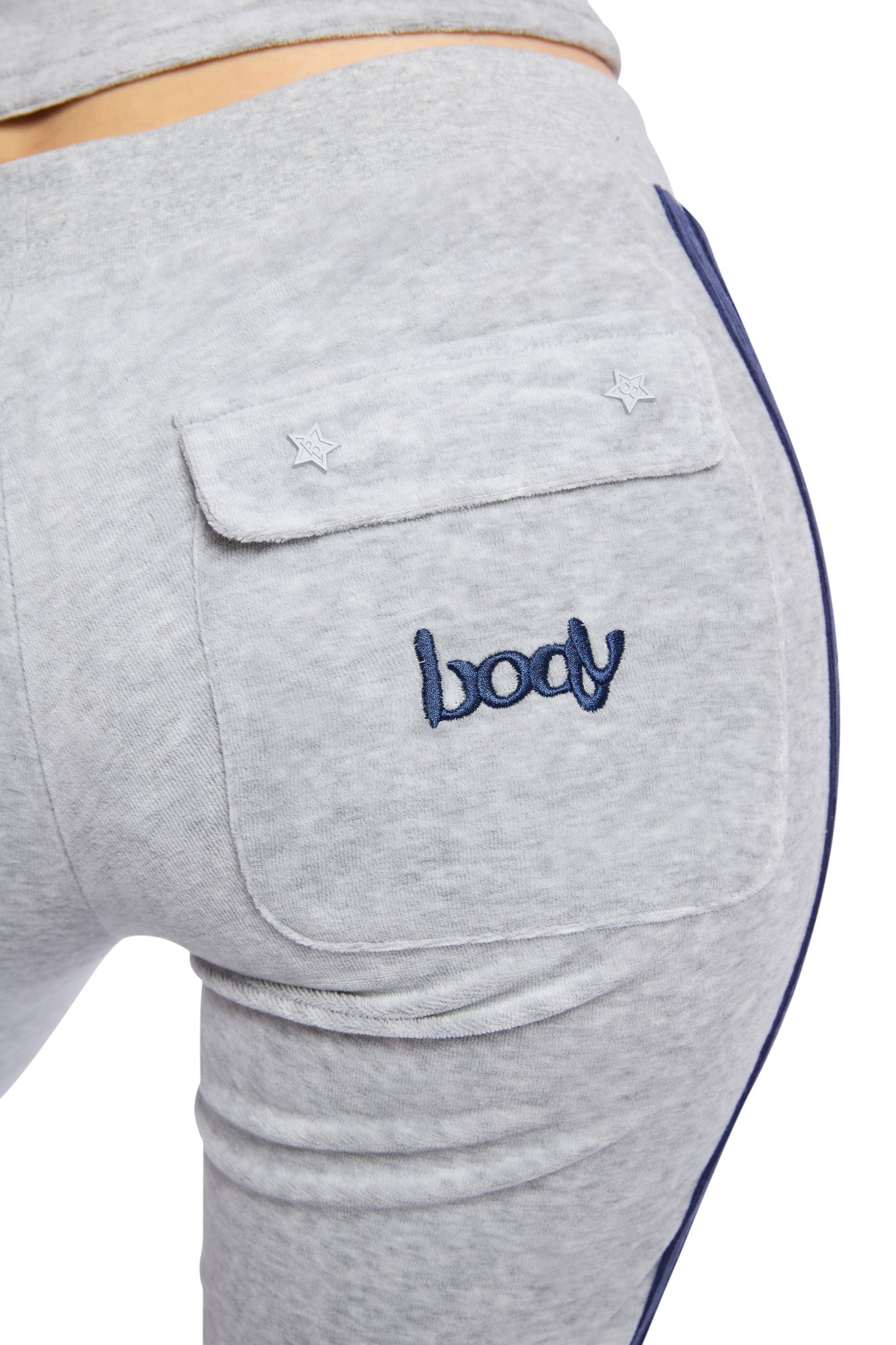 BODY VELOUR TRACK PANTS (HEATHER GREY)