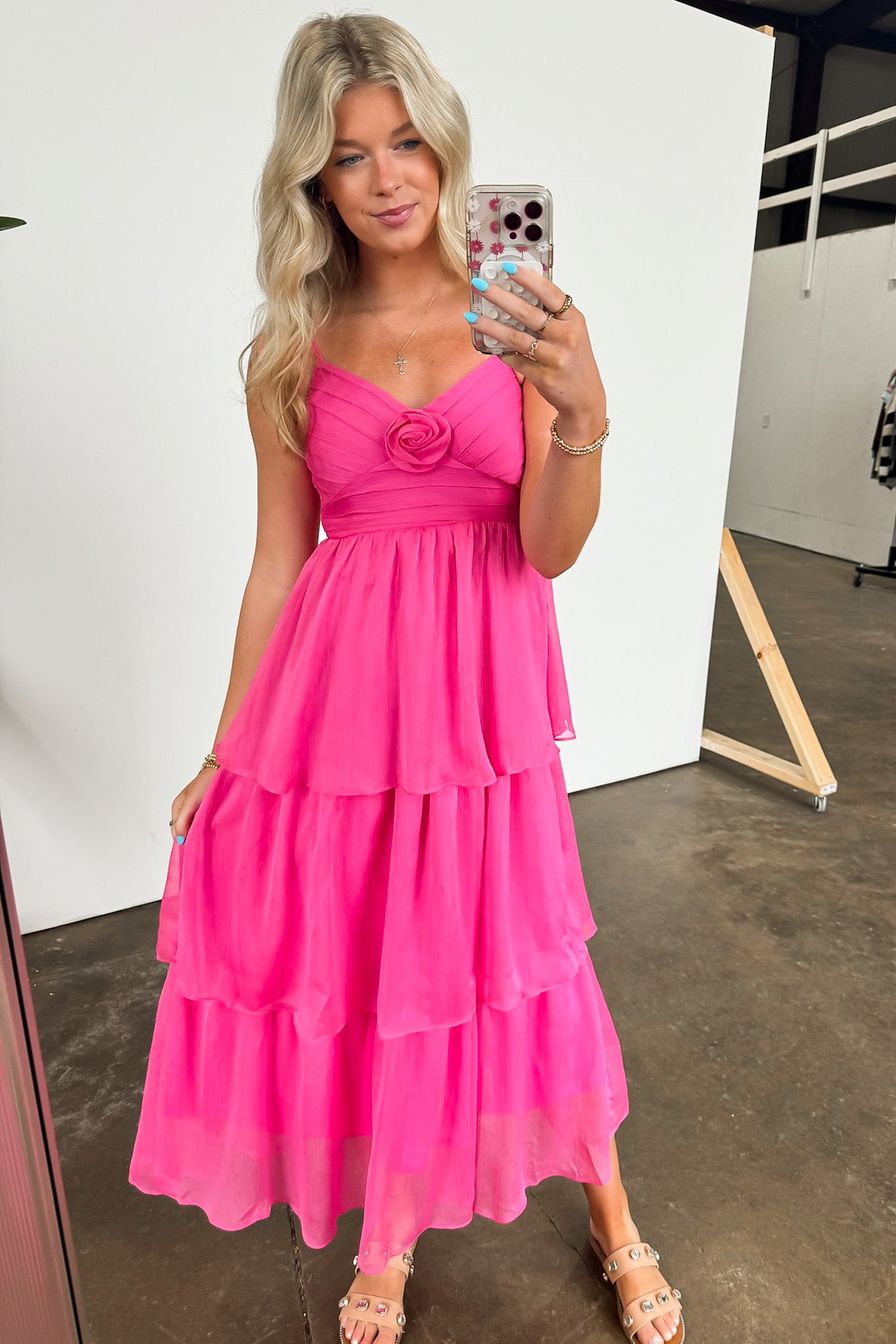 Tiered Floral Ruffle Dress