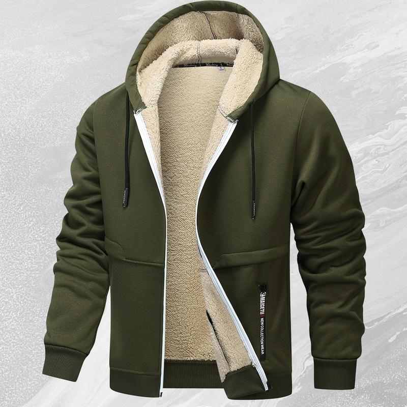 Men's Fleece-Lined Hooded Warmth Jacket
