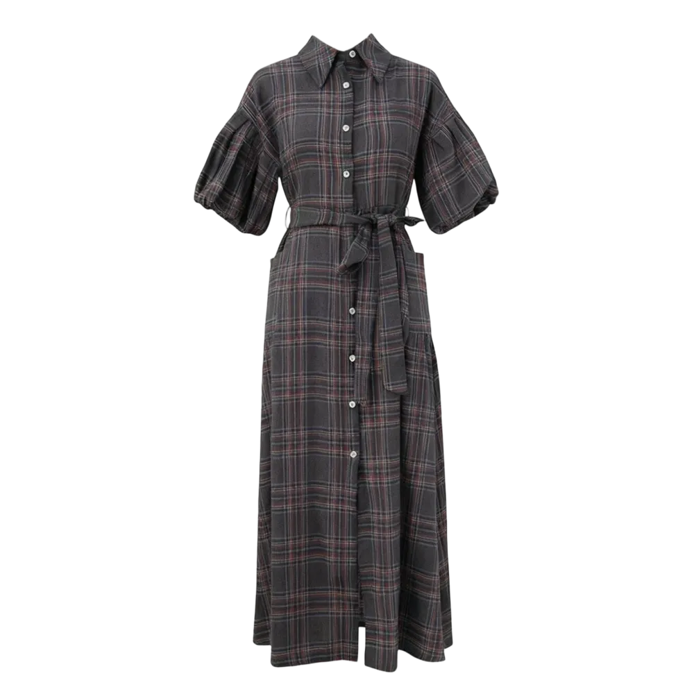 Christmas Womens Casual Button Down Shirt Dress