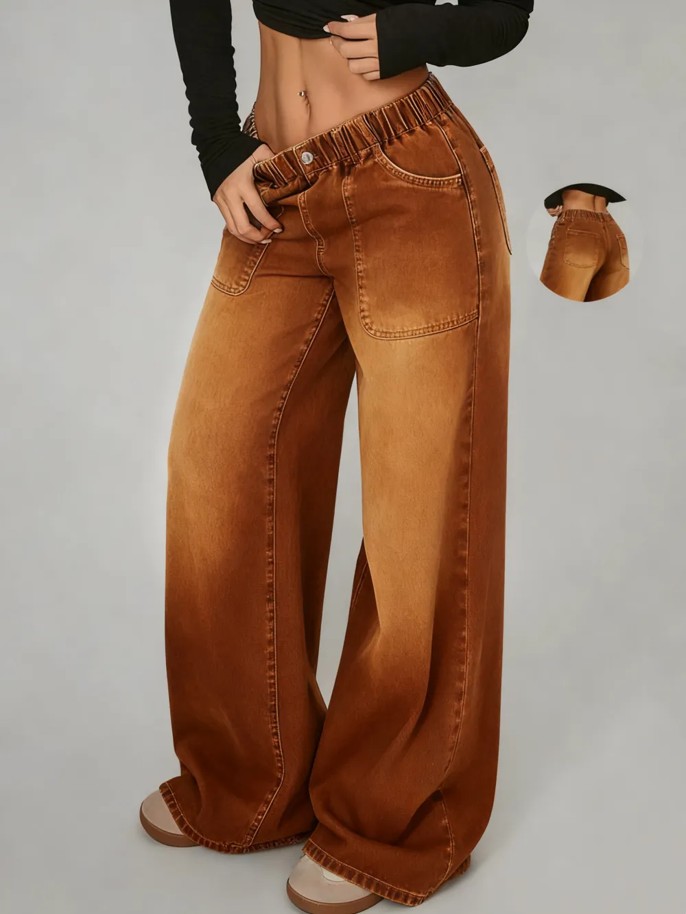 Women's High Waist Loose-Fit Denim Jeans